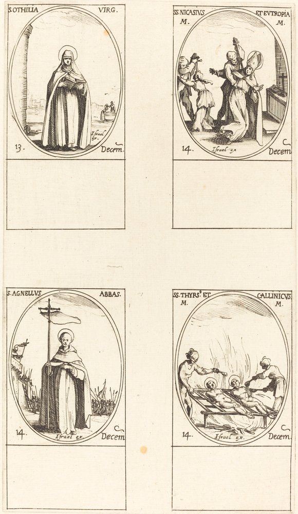 Sainte Othilie ; Saints Nicasius et Eutropia ; Saint Agnelus ; Saints Thyrs