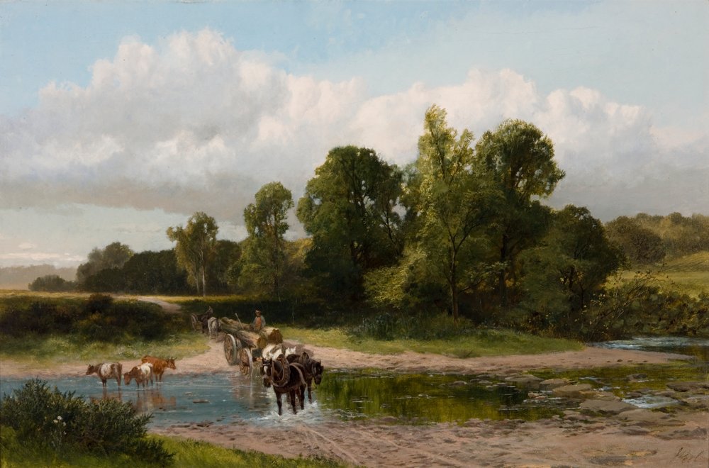Un gué sur le Whitadder, Berwickshire - James Peel
