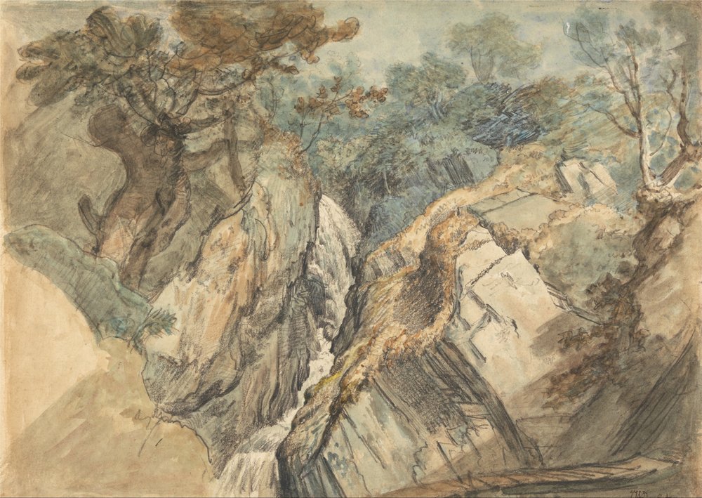 Cascade, Nord du Pays de Galles | James Ward | Estampe d'art