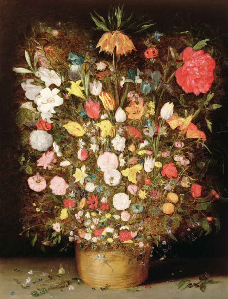 Fleurs Mélangées dans une Cuve en Bois - Jan Brueghel the Younger
