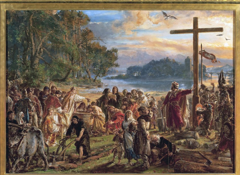 La christianisation de la Pologne, 966 | Jan Alojzy Matejko