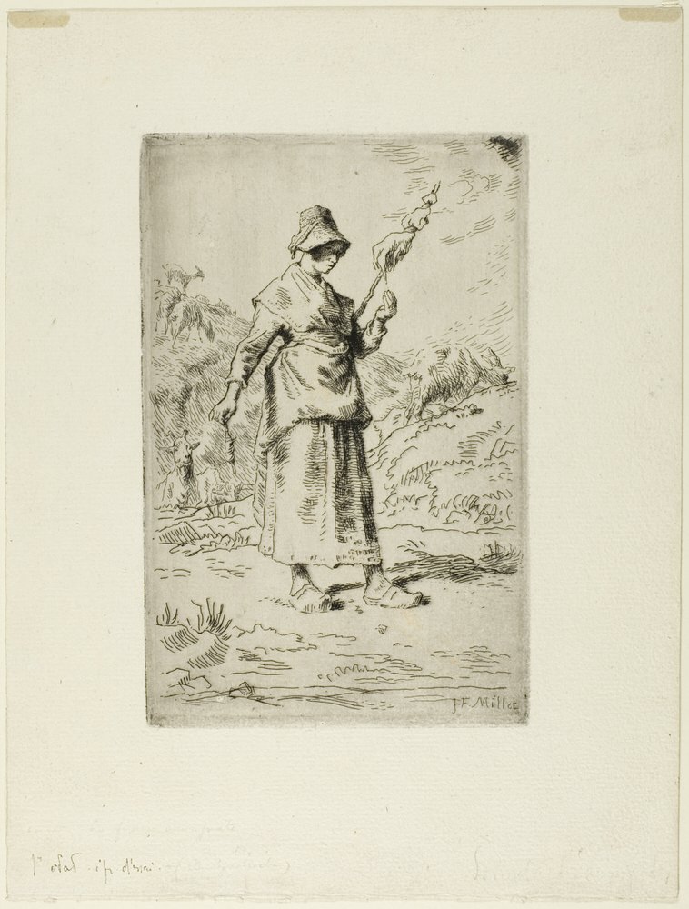 La fileuse - Jean-Francois Millet