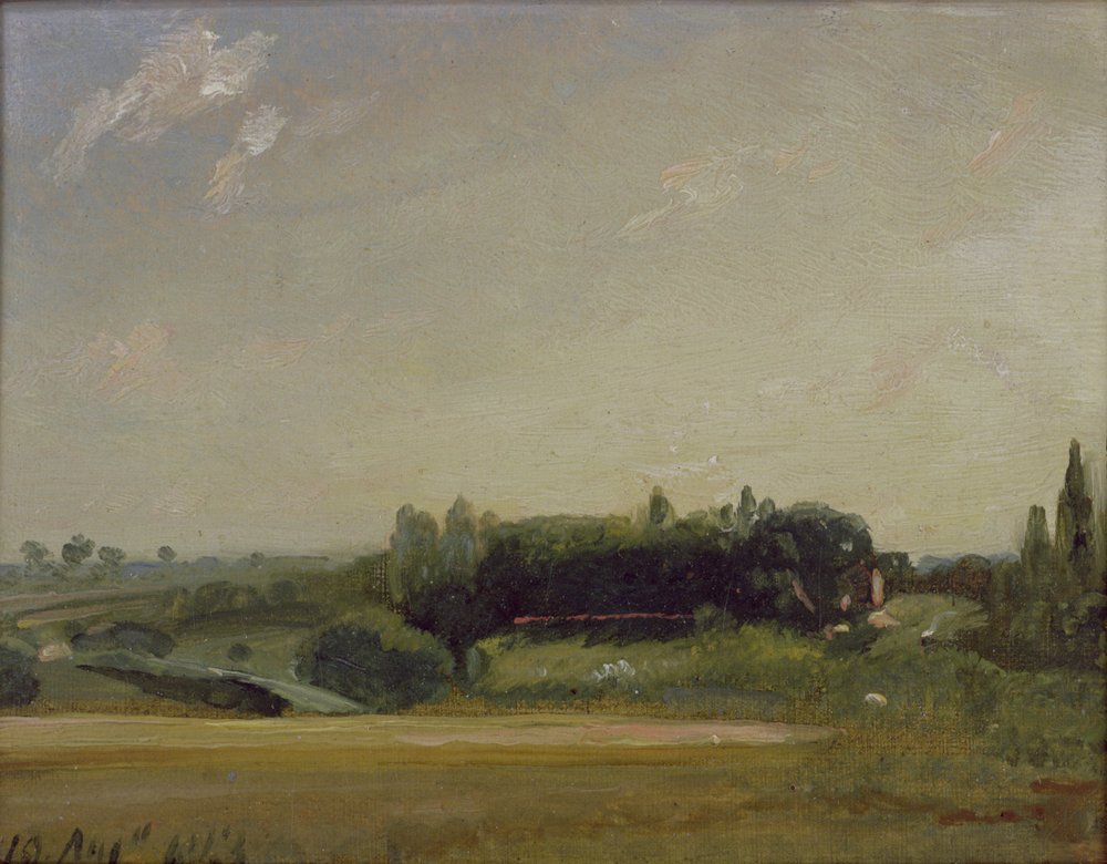 Vue vers le presbytère, East Bergholt - John Constable