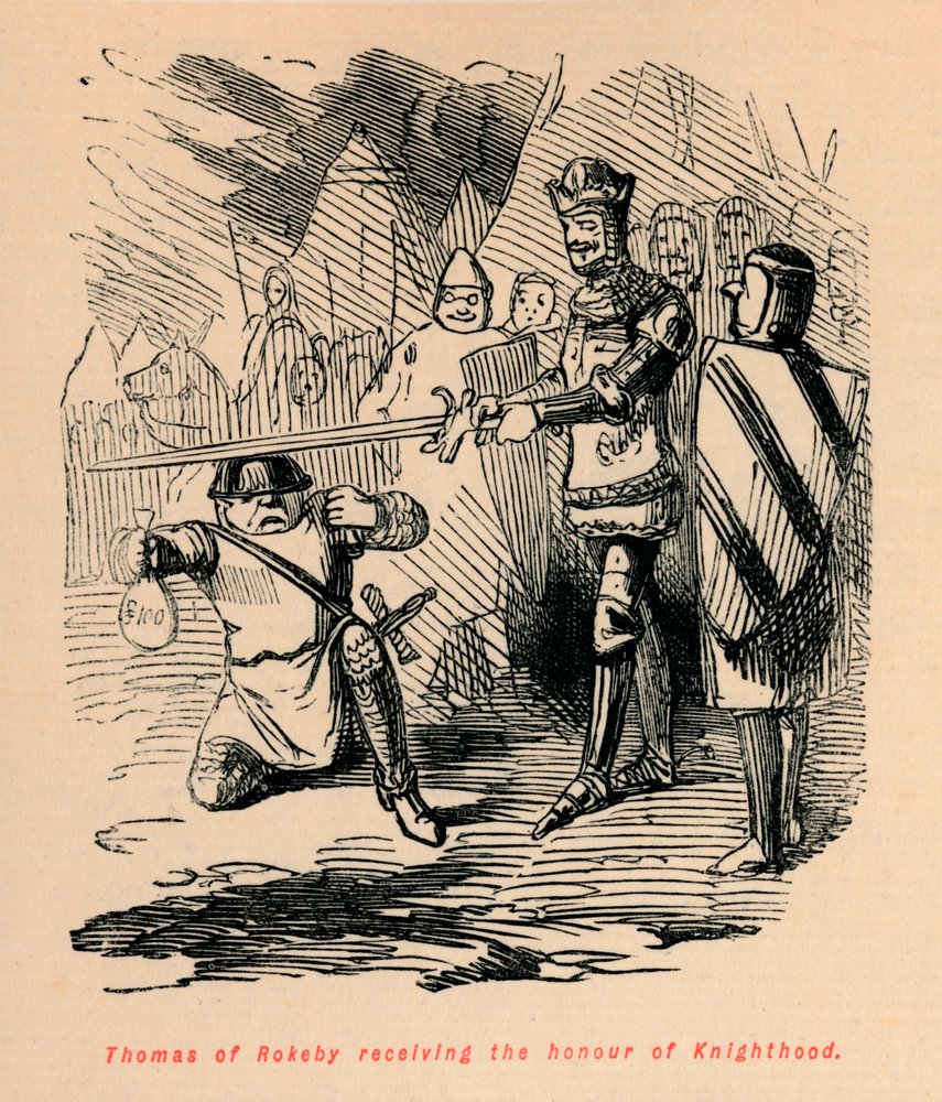 Thomas de Rokeby recevant l'honneur de la chevalerie, vers 1860