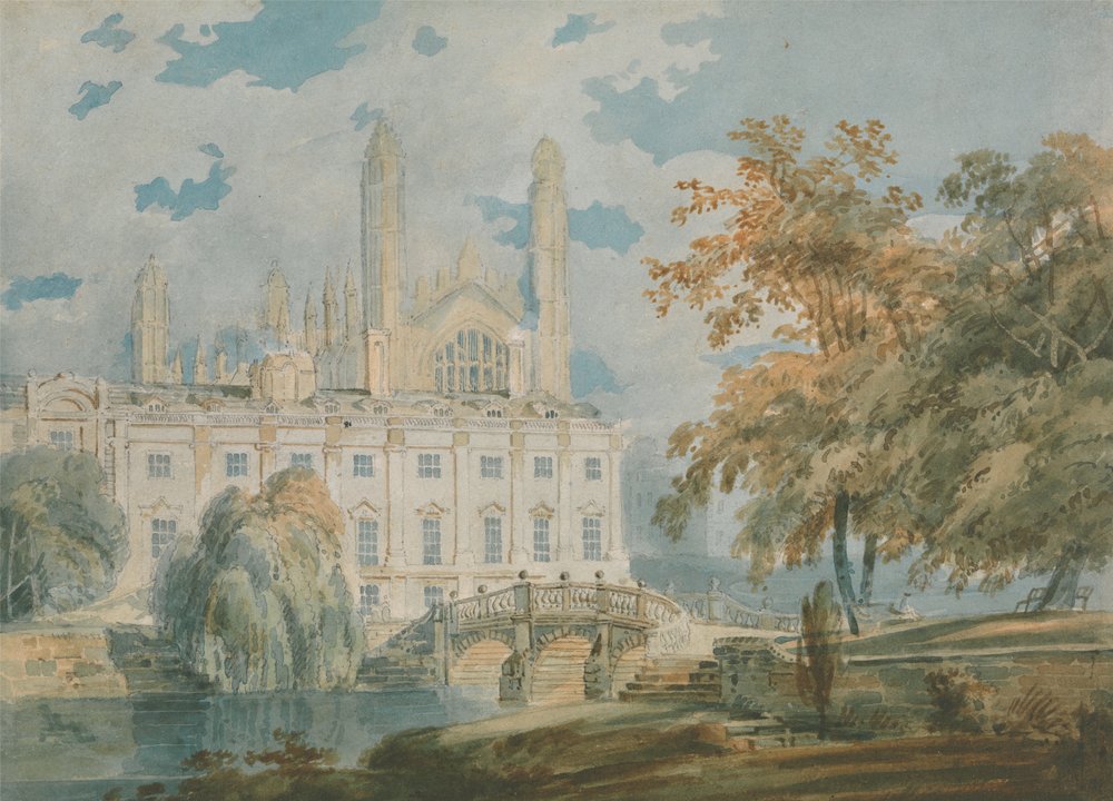Clare Hall et la chapelle du King's College, Cambridge, depuis les ...