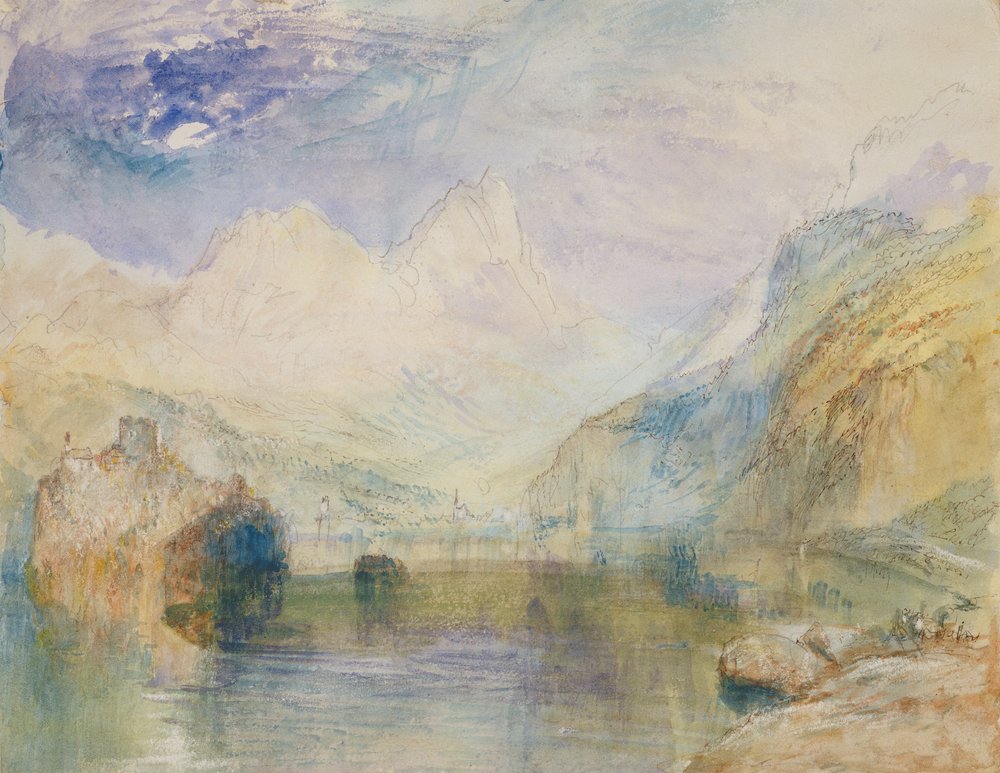 Le lac de Lauerz avec Schwytz et les Mythen - Joseph Mallord William Turner