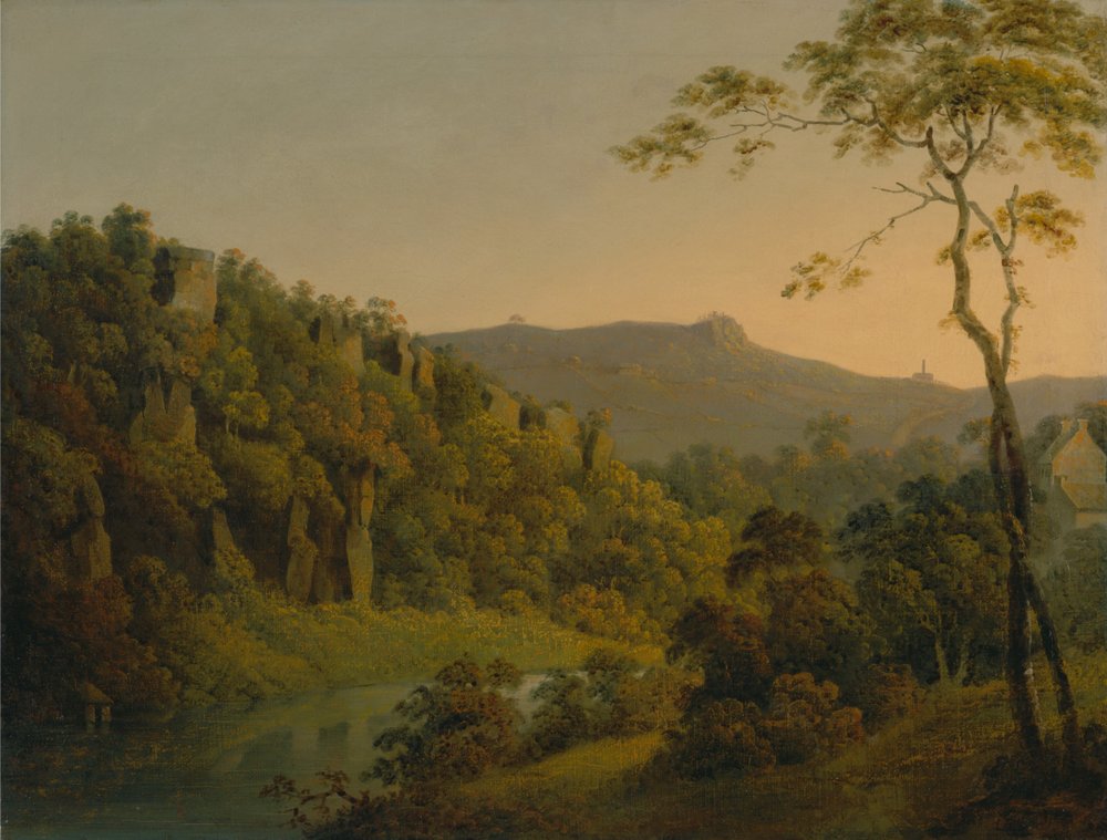 Matlock Dale, vue vers l'escarpement de Black Rock