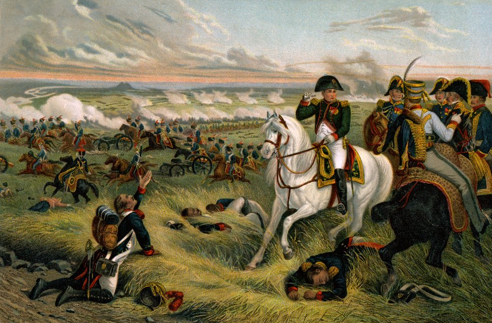 Histoire. France. Premier Empire français. Napoléon Ier à la bataille de Wagram - Joseph-Louis Hippolyte (after) Bellange