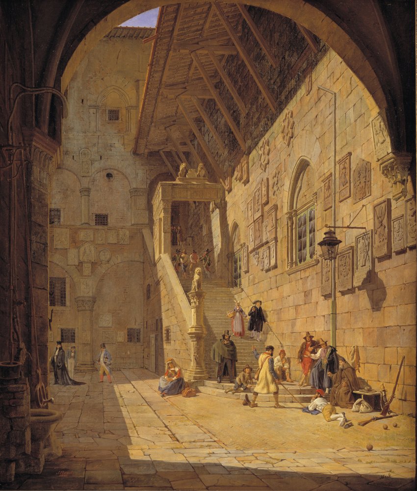 La cour du Palazzo del Bargello. Florence - Jørgen Roed
