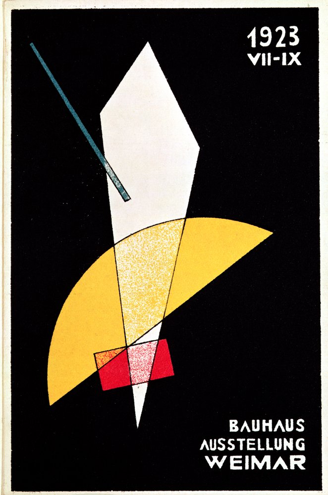 Affiche pour une exposition du Bauhaus à Weimar, Allemagne, 1923 - Laszlo Moholy-Nagy