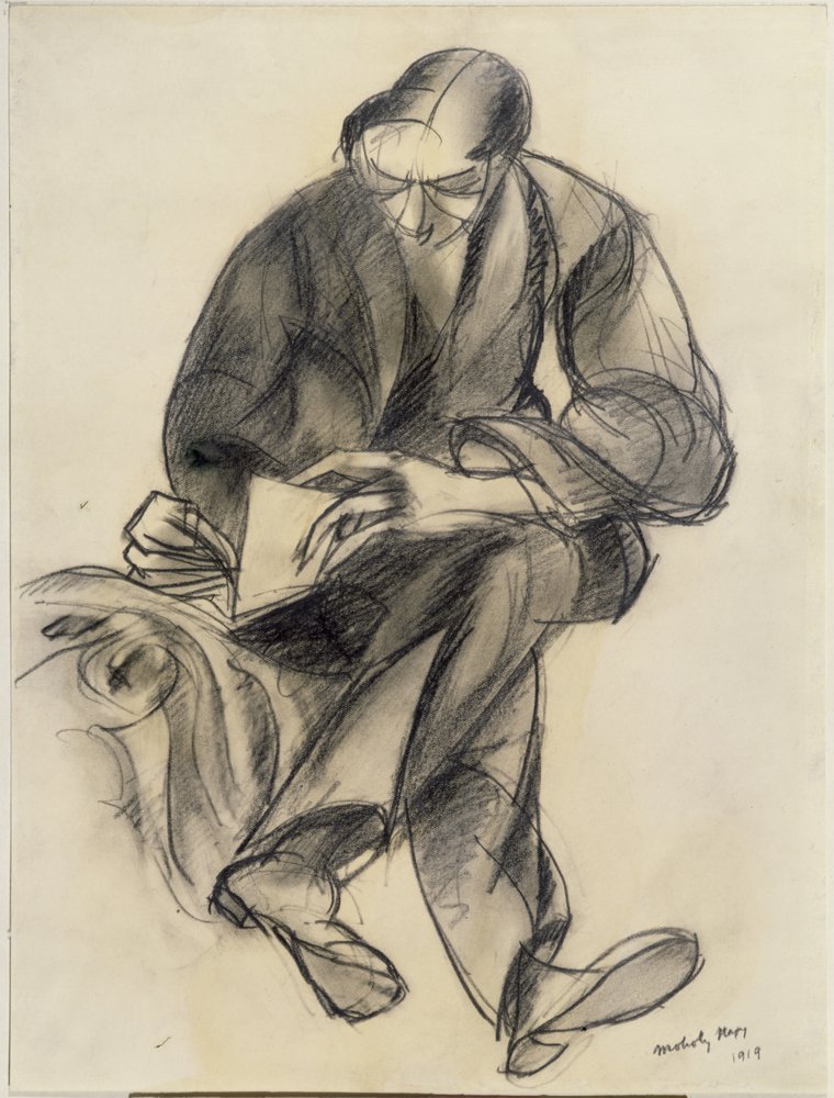 Figure assise lisant, 1919 - Laszlo Moholy-Nagy