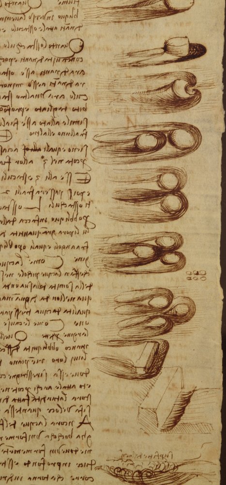 Diagrammes scientifiques, du Codex Leicester, 1508-12 (détail) - Leonardo da Vinci