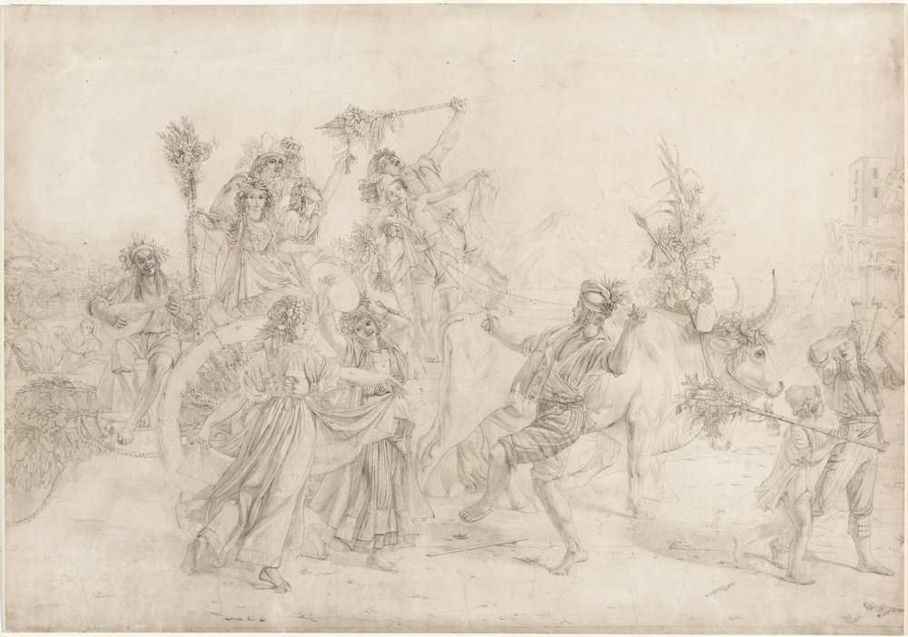 Pèlerins revenant de la fête de la Madonna dell