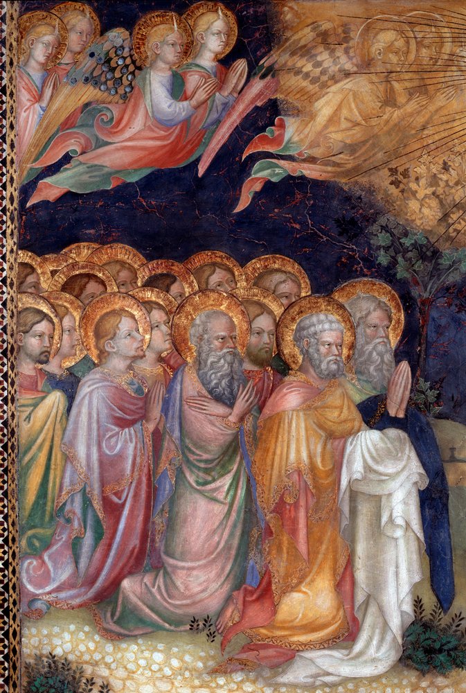 Le baptême de Jésus par Saint Jean-Baptiste (détail) Fresque de Lorenzo - Lorenzo Salimbeni
