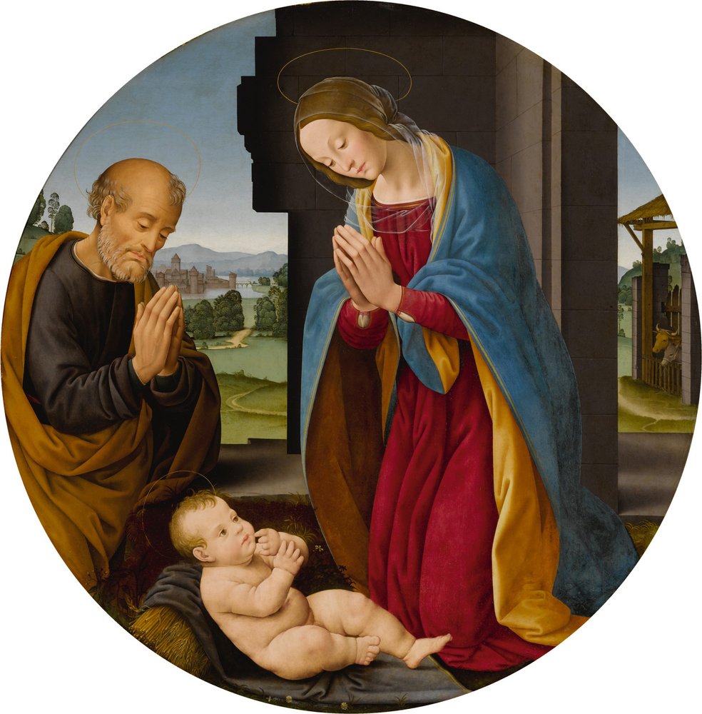 Adoration de l'Enfant Jésus - Lorenzo di Credi