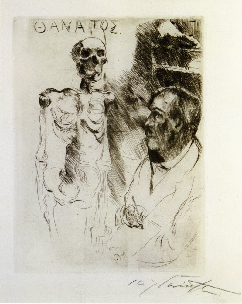 L'artiste et la mort | Lovis Corinth | Estampe d'art