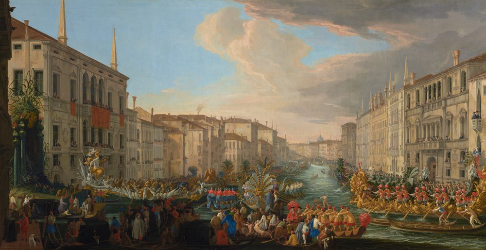 Régate sur le Grand Canal en l'honneur de Frédéric IV, roi du Danemark - Luca Carlevarijs