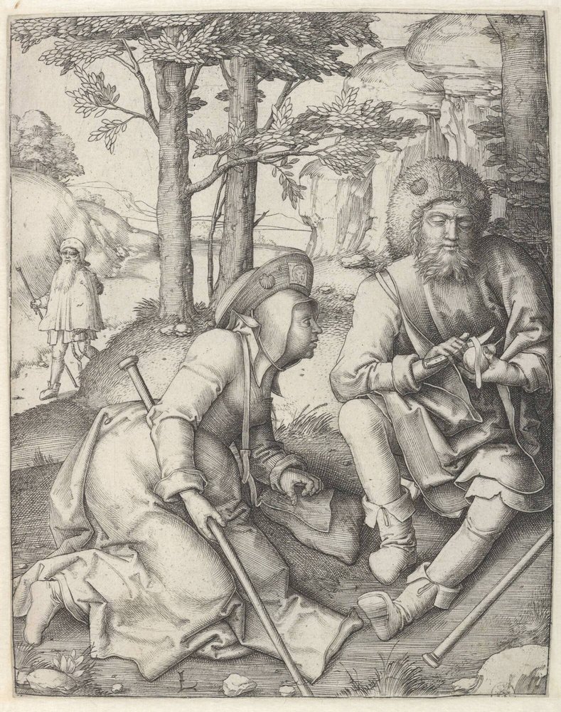 Pèlerins au repos - Lucas van Leyden