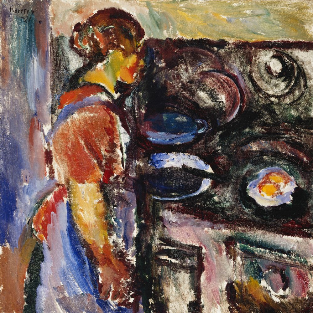 Fille dans la Cuisine; Pike I Kjokken, 1921 - Ludvik Peter Karsten