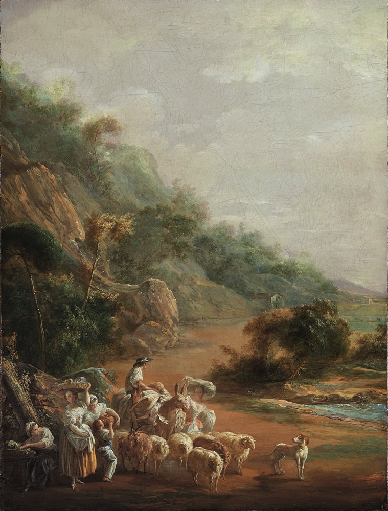 Scène avec des villageois (fragment) - Luis Paret y Alcazar