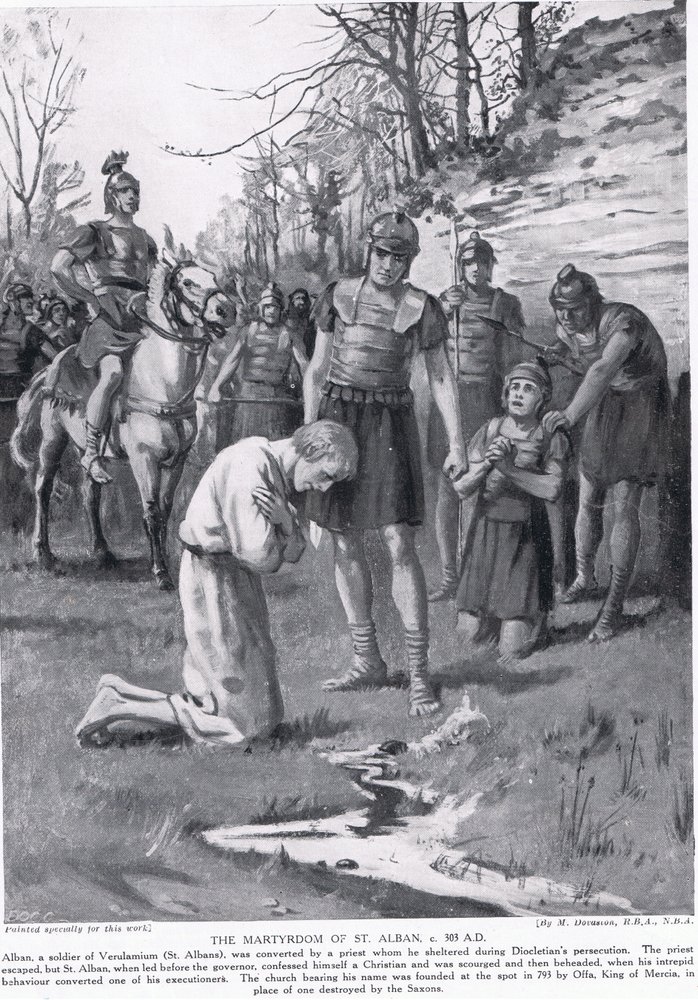 Le martyre de saint Alban, illustration tirée de l
