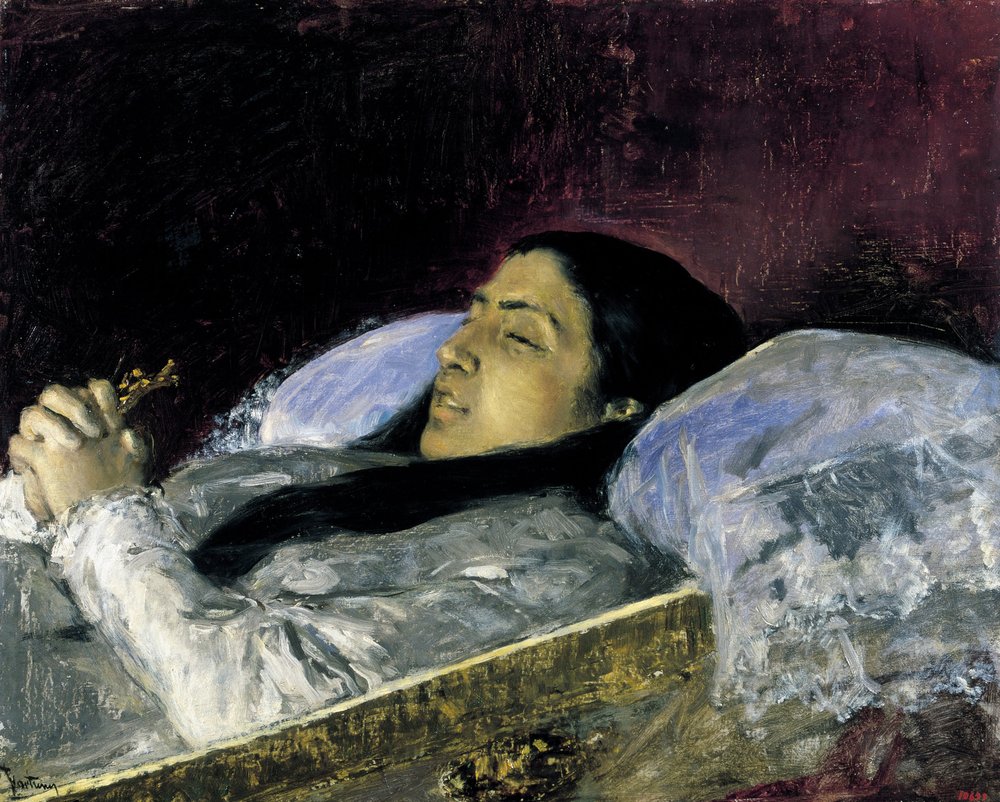 Mlle Del Castillo sur son lit de mort - Marià Fortuny