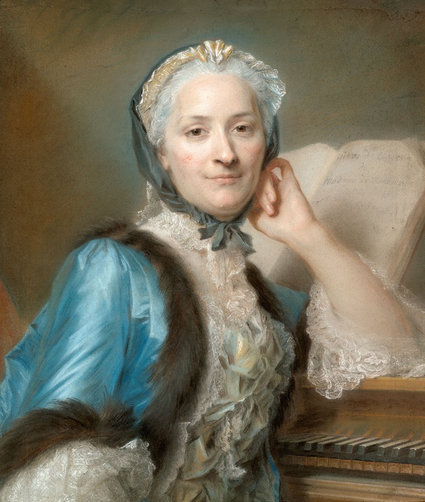 Portrait of Madame Anne-Jeanne Cassanéa de Mondonville, née Boucon (1708-1780) - Maurice-Quentin de La Tour
