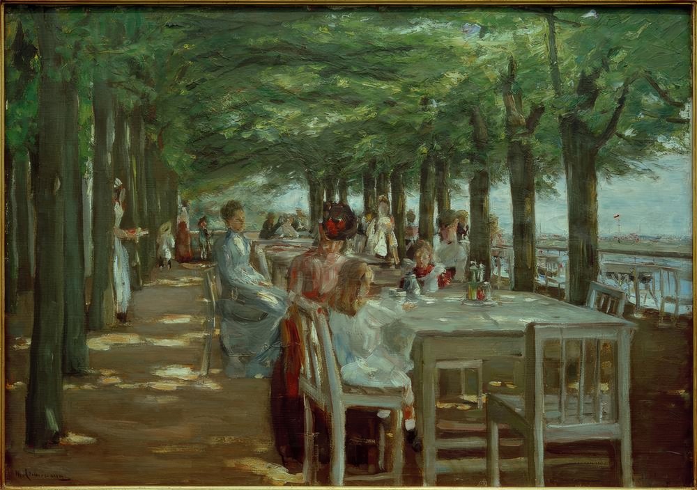 Terrasse du restaurant Jacob à Nienstedten sur l