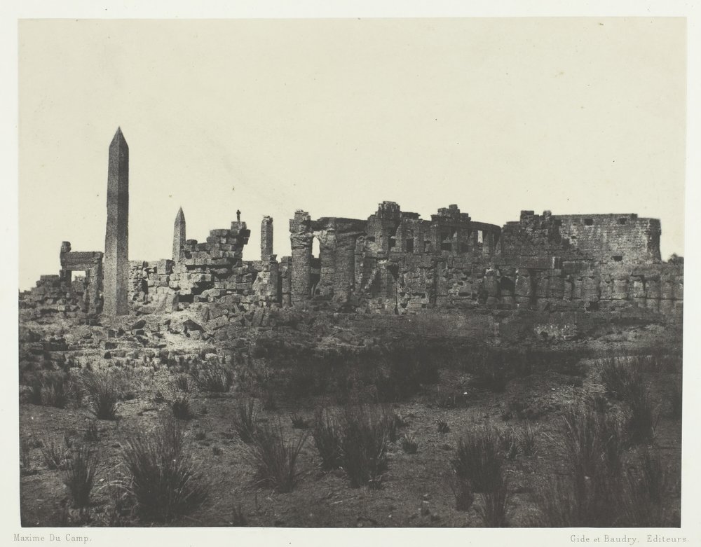 Palais de Karnak, vue générale des ruines, prise au nord, Thèbes, 1849-51, imprimé en 1852 - Maxime Du Camp