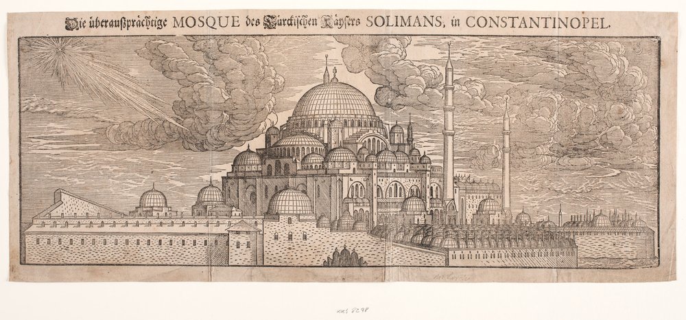 La mosquée Suleimanyie, vue du nord-est - Melchior Lorck