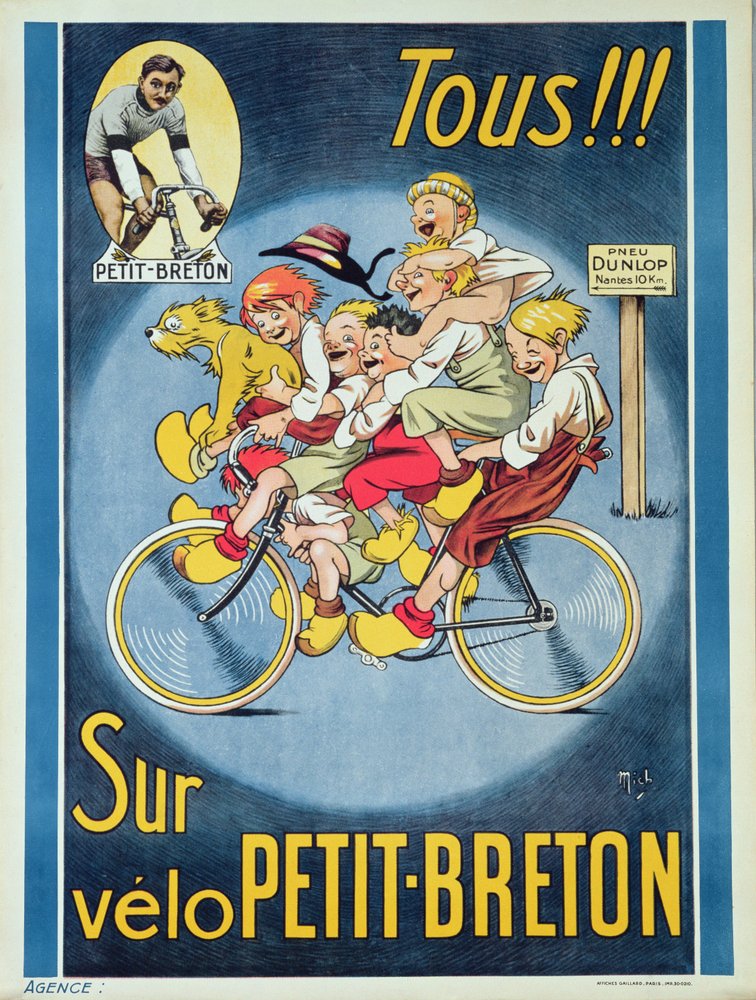 Tout le monde sur le vélo Petit-Breton', publicité pour un vélo