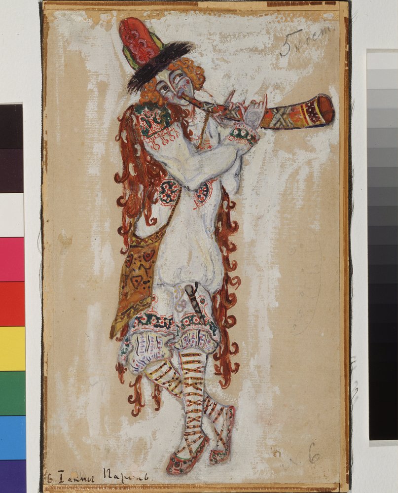 Musicien. Création des costumes pour le ballet Le Sacre du printemps, d'Igor Stravinsky. - Nicholas Roerich