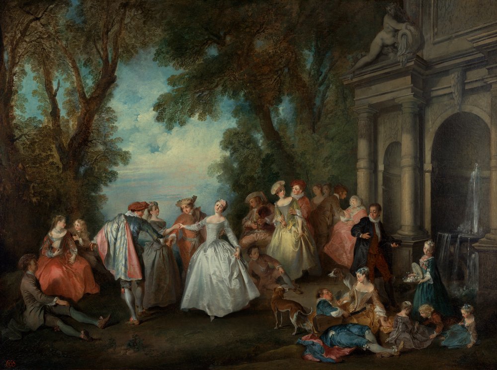 Danse devant une fontaine, vers 1724 - Nicolas Lancret