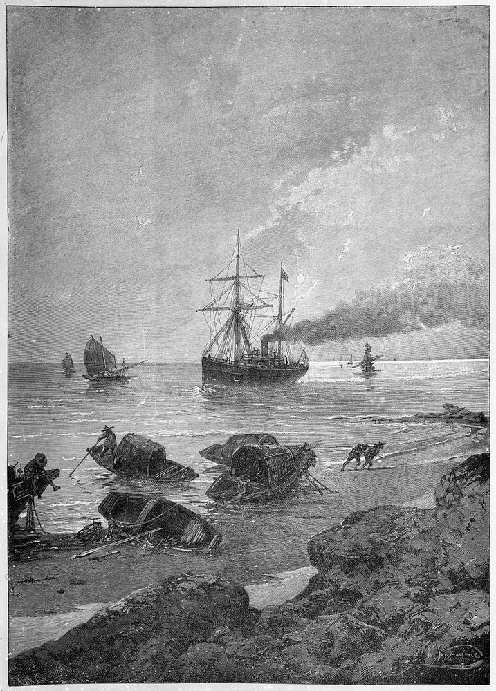 Le vapeur Vladivostok sur le fleuve Yangtze, partie du 
