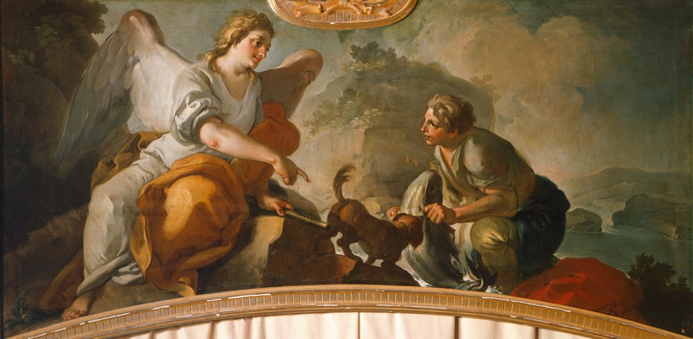 Tobias et l'Ange | Oronzo Tiso | Estampe d'art