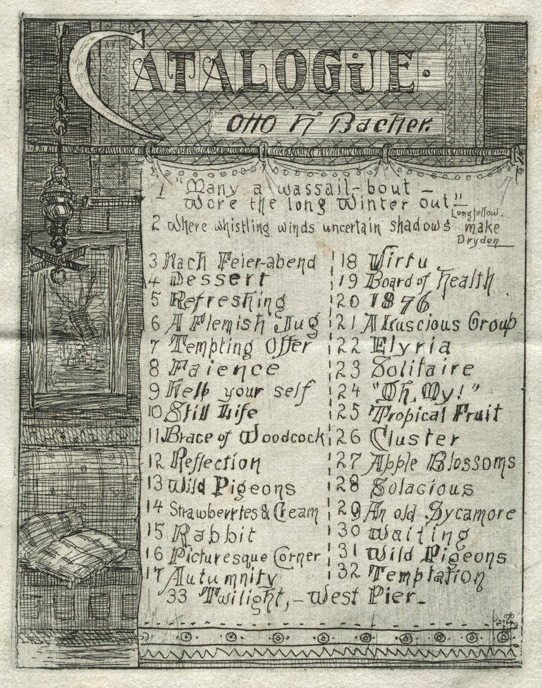Catalogue, 1878 - Otto H. Bacher