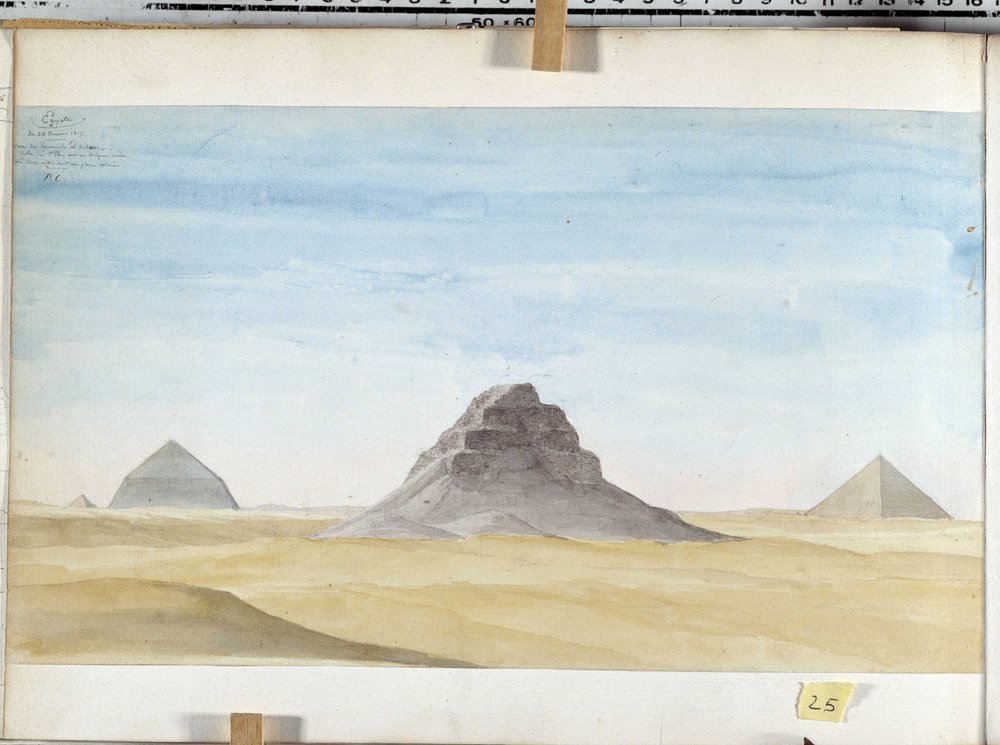 Vue de la pyramide de Dachour | Pascal Xavier (after) Coste