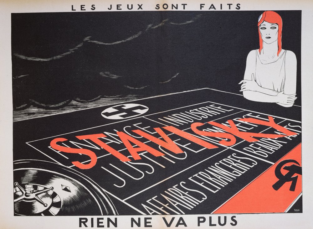 'Rien ne va Plus', caricature sur l'affaire Stavisky, de la brochure ...