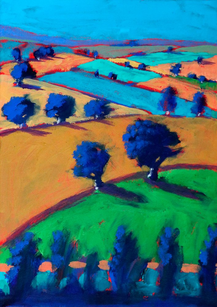 Vallée de la Teme, 2024 (acrylique sur panneau) - Paul Powis
