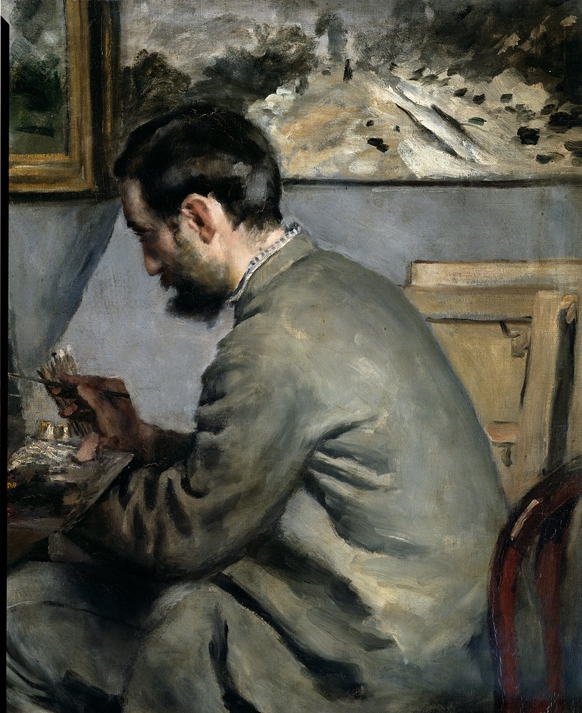 Frédéric Bazille à son chevalet, 1867 - Pierre-Auguste Renoir