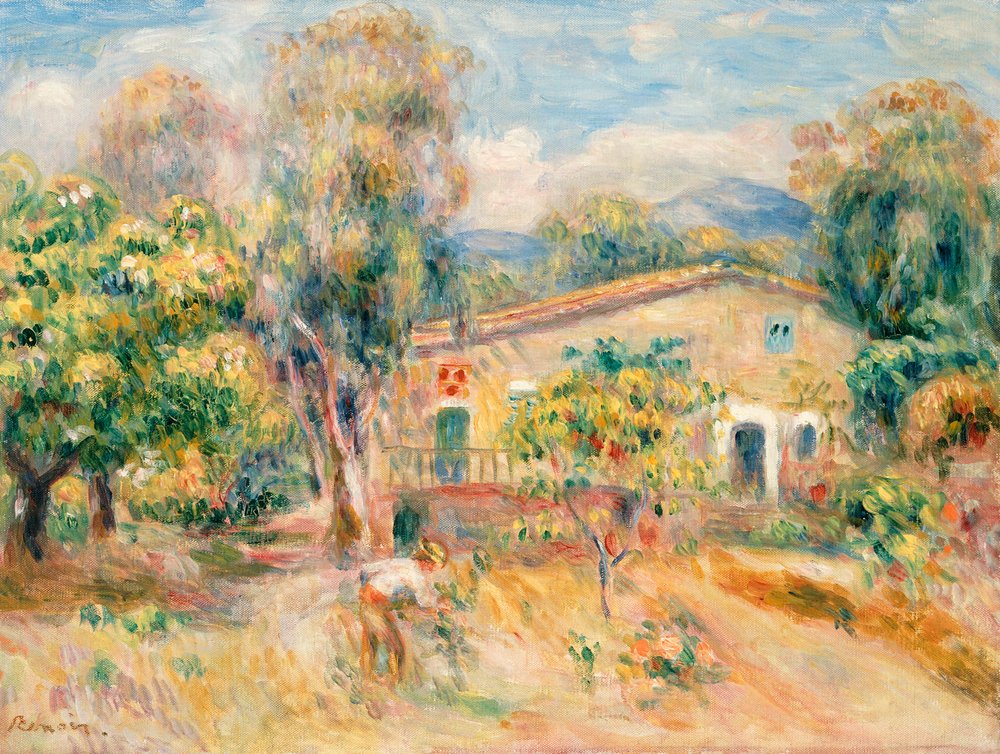 Ferme de Collettes, Cagnes, 1910 | Pierre Auguste Renoir