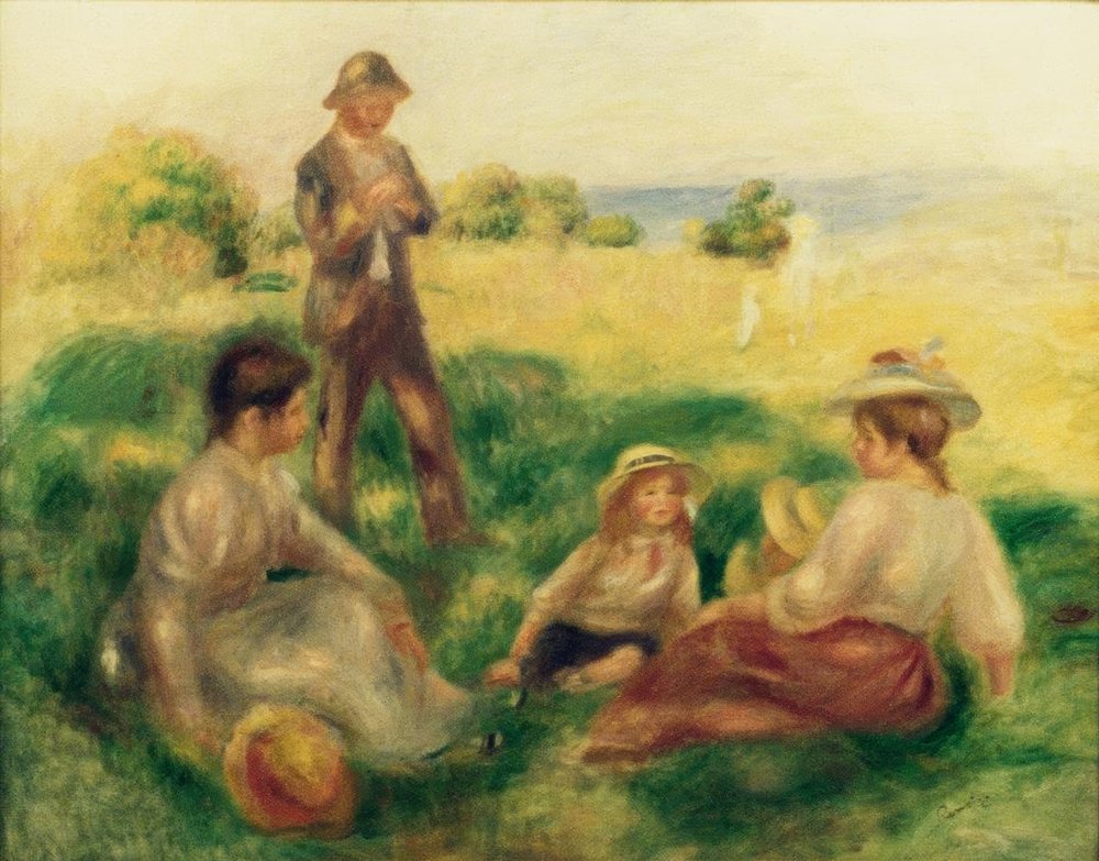 Paysage à Berneval avec personnages - Pierre-Auguste Renoir