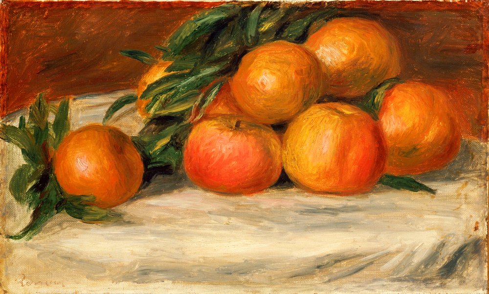 Pierre-Auguste Renoir、NATURE MORTE File:Renoir - Nature morte aux deux pommes, circa 1903-1905