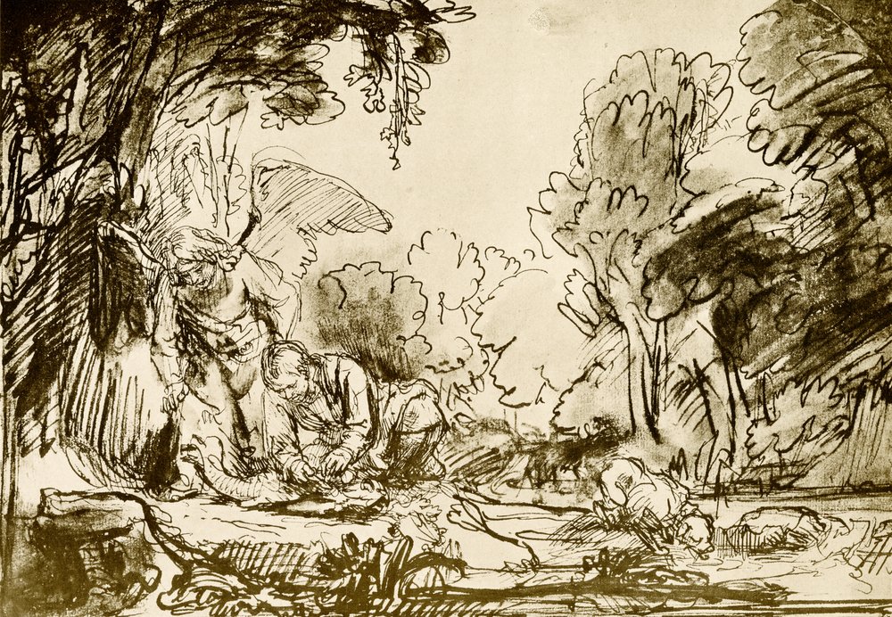 Tobie éviscérant le poisson | Rembrandt van Rijn