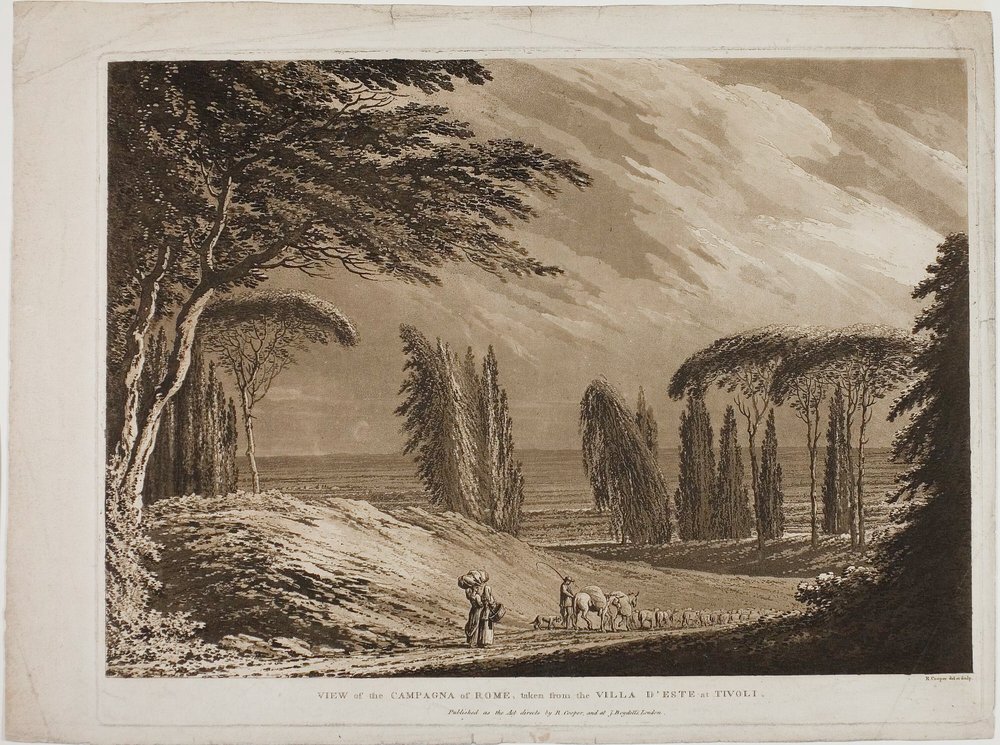 Vue de la Campagne de Rome | Richard Cooper II | Estampe d'art