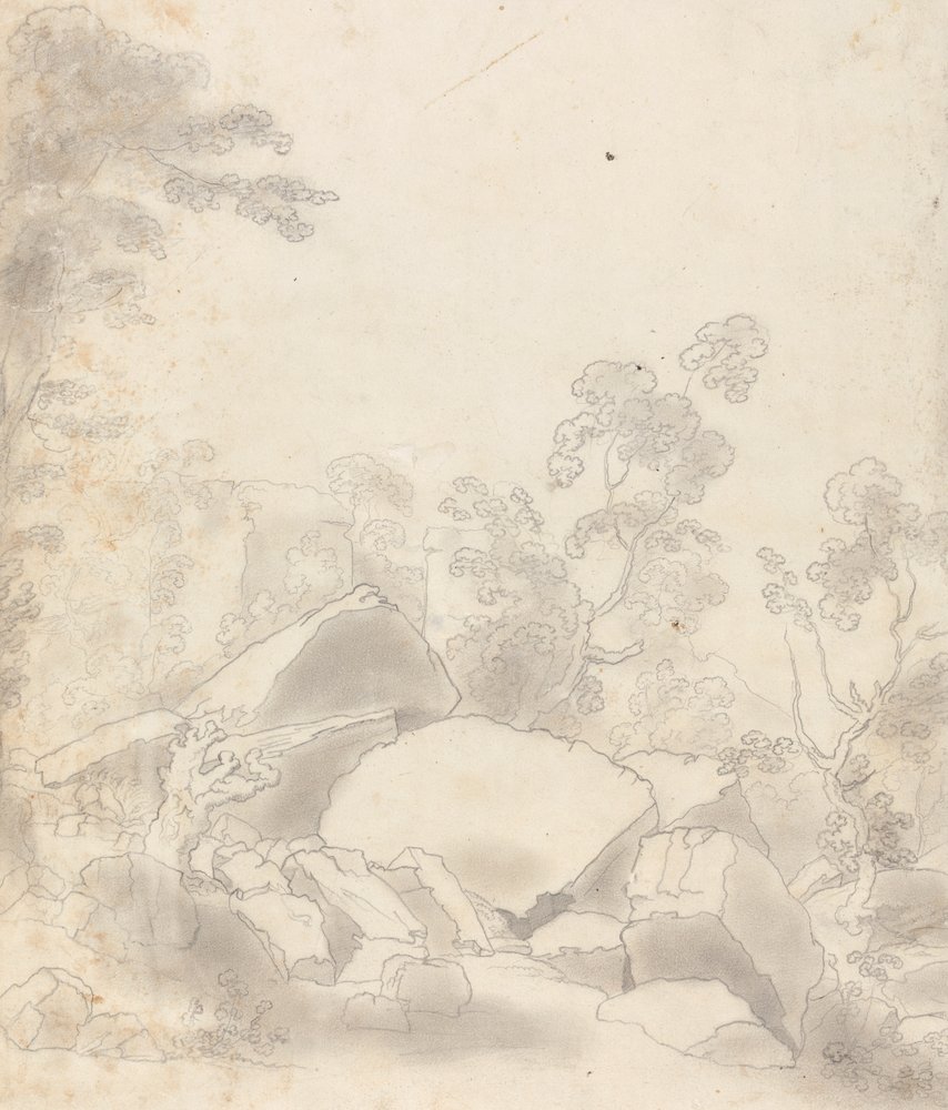 Paysage avec des rochers - Robert Mabon