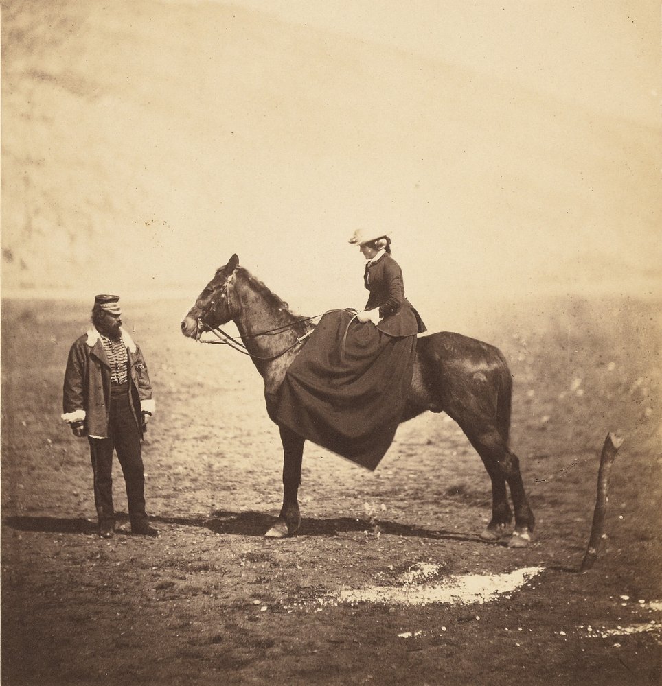 Henry Duberly Esq, Paymaster, 8th Hussars et Mme Duberly. - Roger Fenton