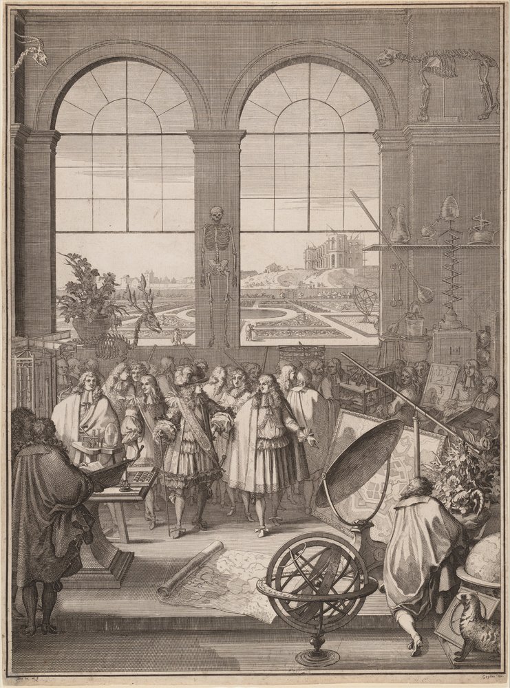 Louis XIV en visite à l'Académie royale des sciences - Sebastien Leclerc