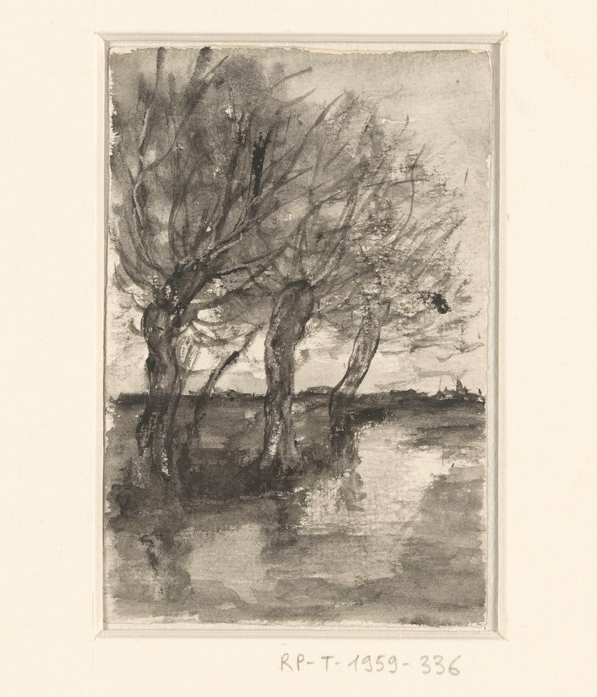 Arbres le long d'un fossé - Sientje Mesdag van Houten
