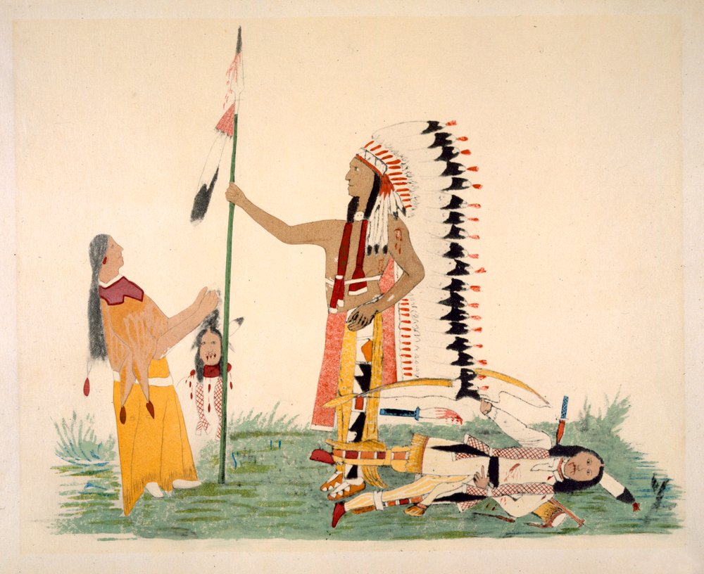 Comanche et sa femme rencontrent et combattent un Ute, d